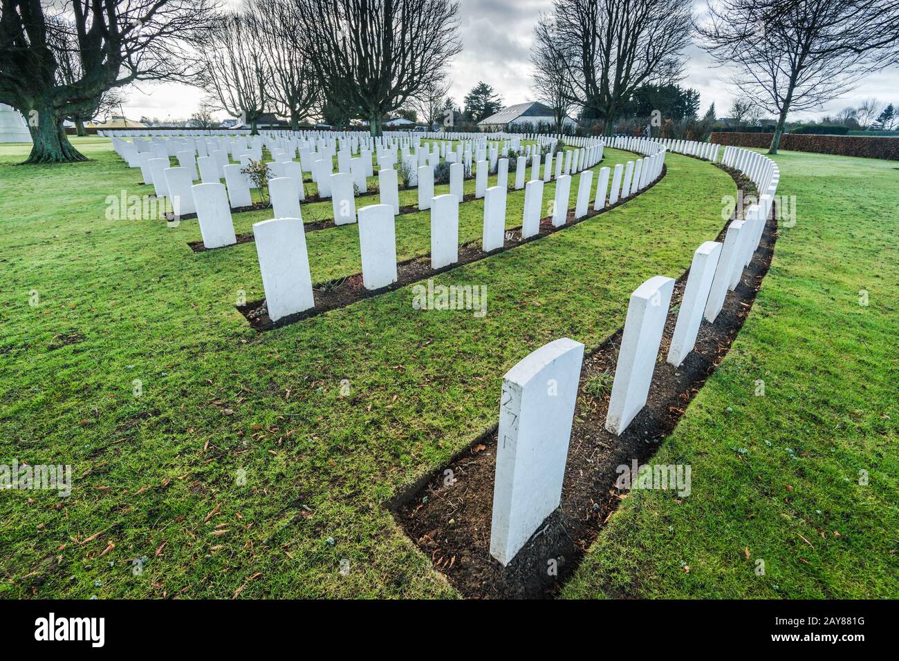 Cimitero di guerra britannico e del Commonwealth a Bayeux, Francia Foto Stock