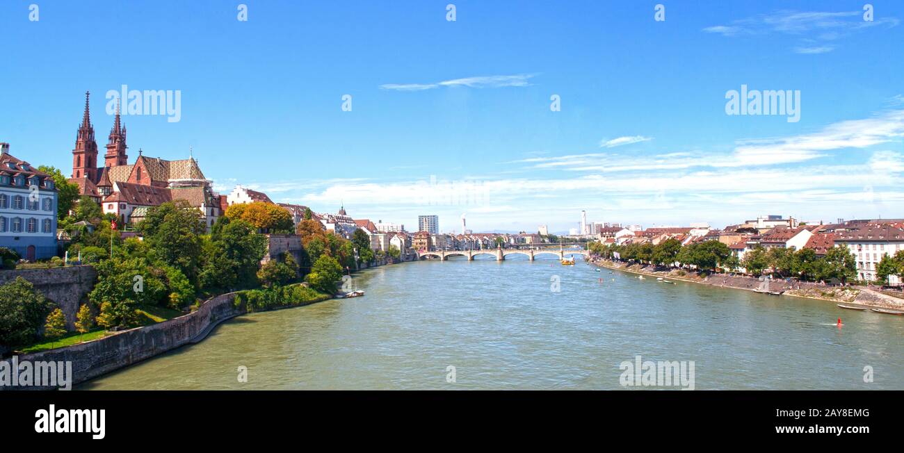 Basilea, Reno, Svizzera Foto Stock