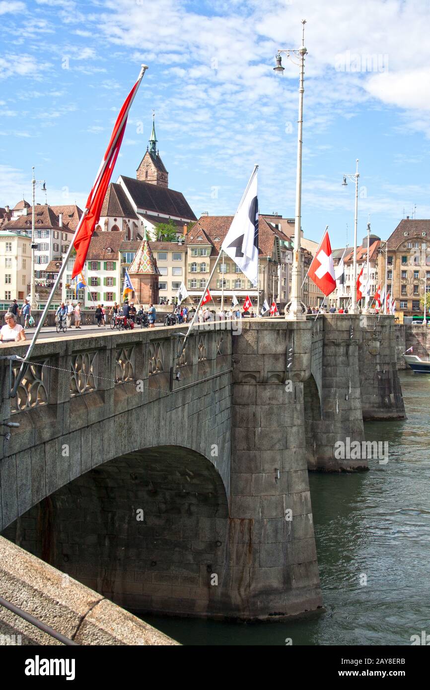 Basilea, Reno, Svizzera Foto Stock