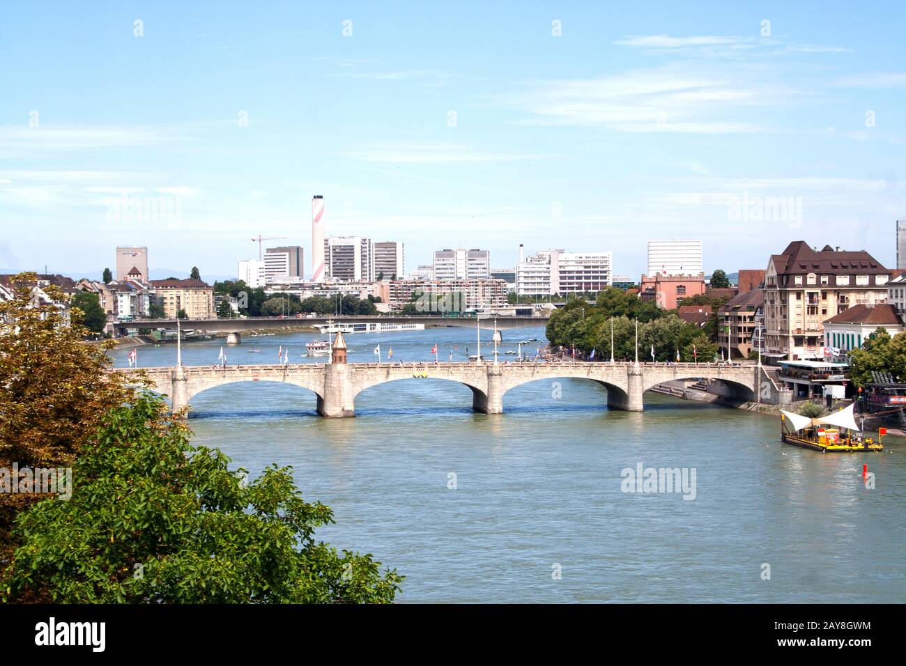 Basilea, Reno, Svizzera Foto Stock