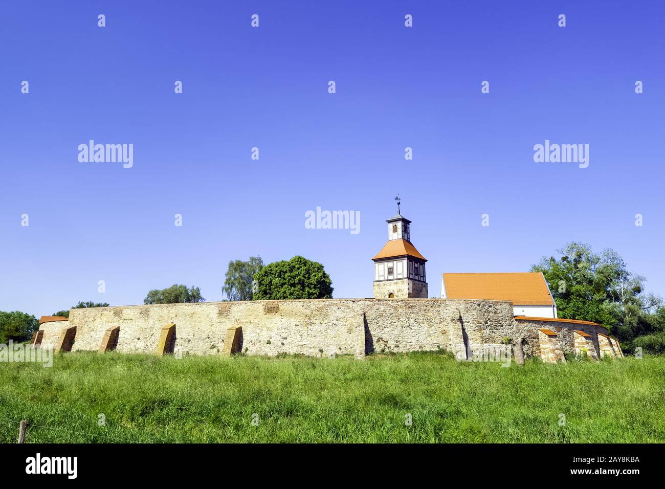 Il castello di Walternienburg vicino a Zerbst/Anhalt, Sassonia-Anhalt, Germania Foto Stock