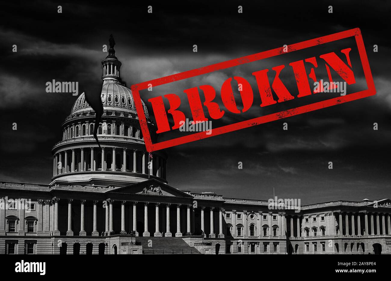 Politica di Washington rotta Foto Stock