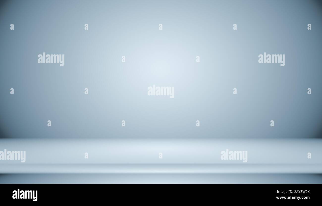 Abstract Empty Dark White Grey Gradient with Black Solid vignette lighting Studio parete e fondo del pavimento e uso come sfondo Foto Stock