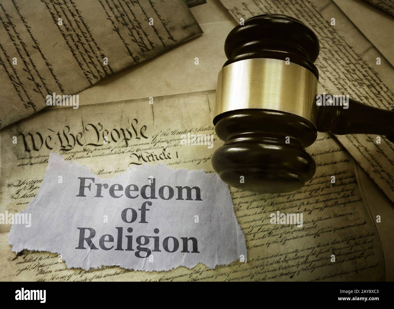 Concetto di libertà di religione Foto Stock