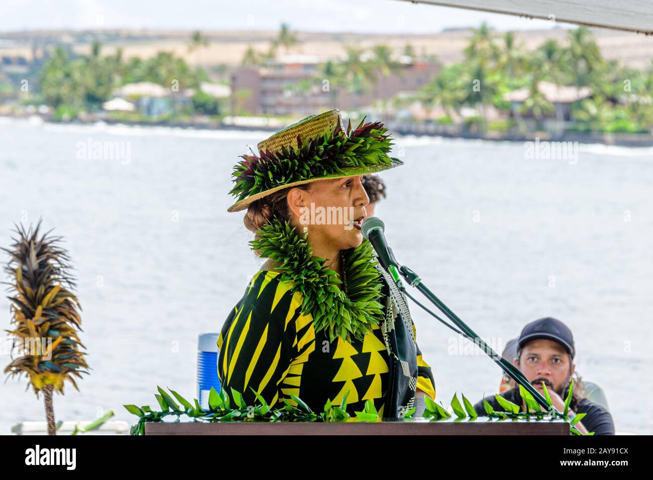 MO‘okiha o Pi‘ilani: Cerimonie di giorno di lancio Foto Stock