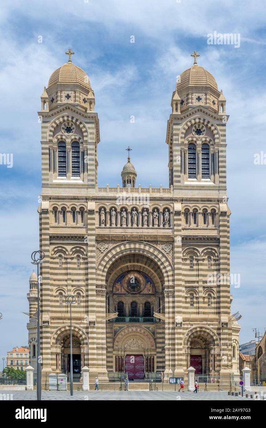 Vista frontale della Cathédrale la Mayor Foto Stock