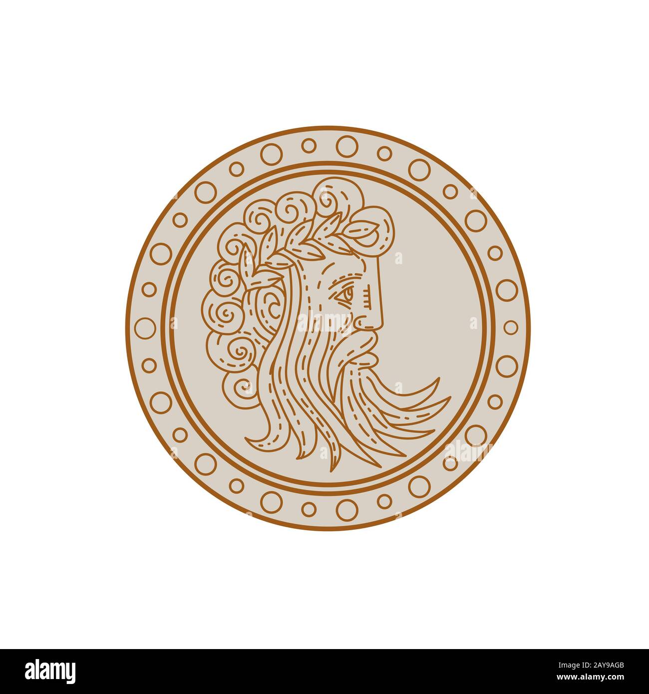 Giove Dio della luce e Sky Mono Line Foto Stock