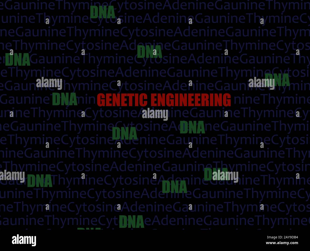 Concetto di ingegneria genetica Foto Stock