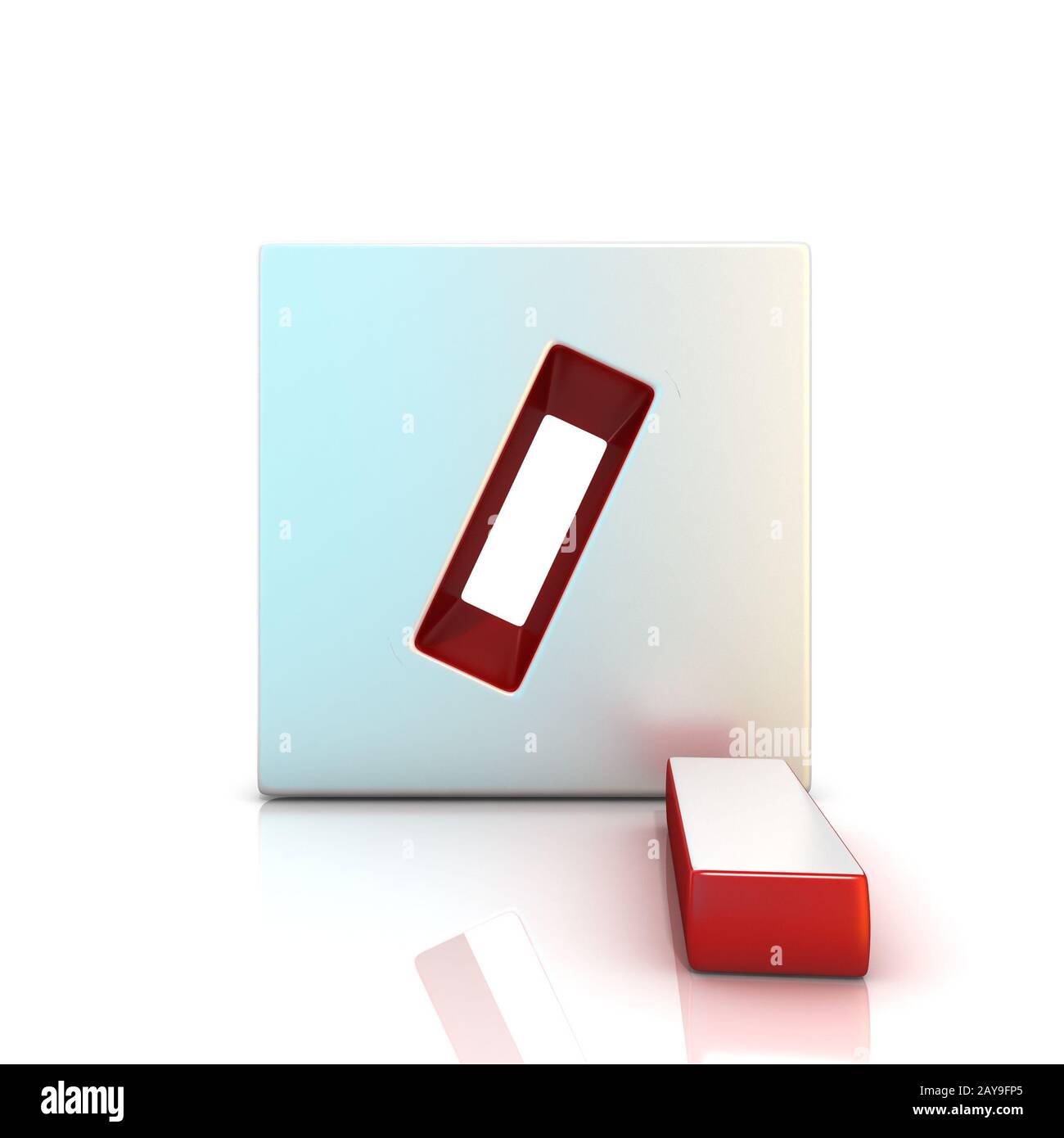 Dividere segno. 3D Foto Stock