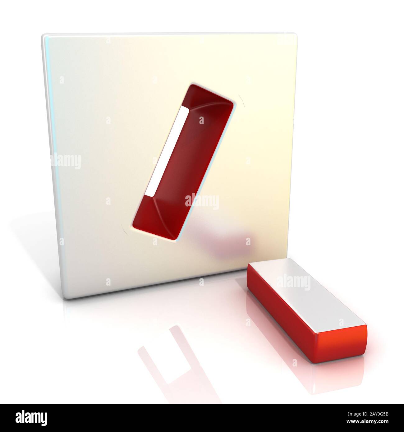 Dividere segno. 3D Foto Stock