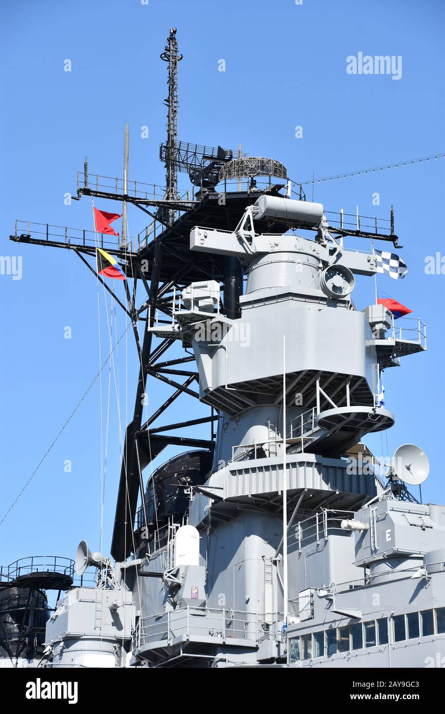 USS Iowa BB-61 a San Pedro, California Foto Stock