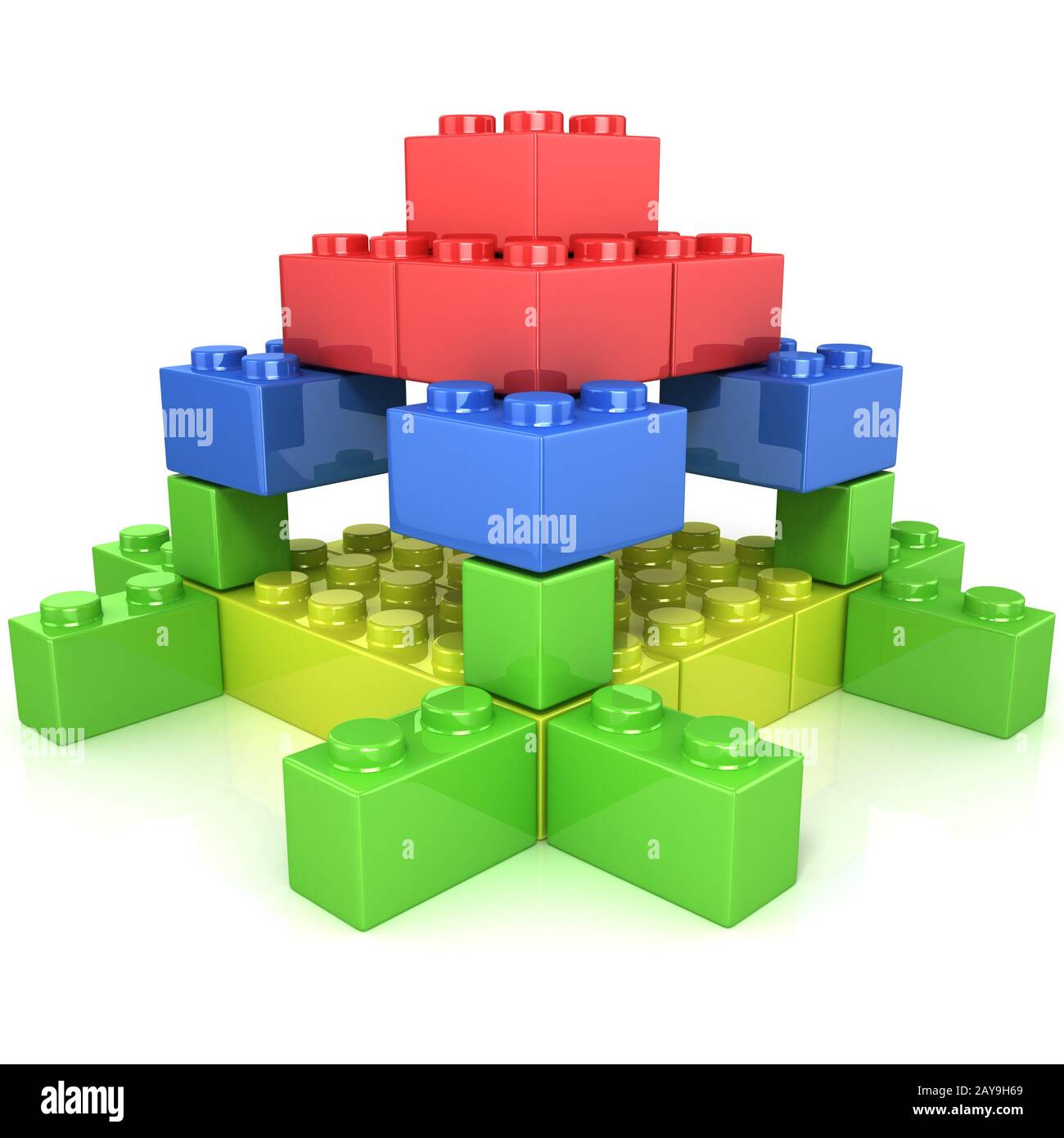 Giocattolo per bambini e colorati di costruzione del castello Foto Stock