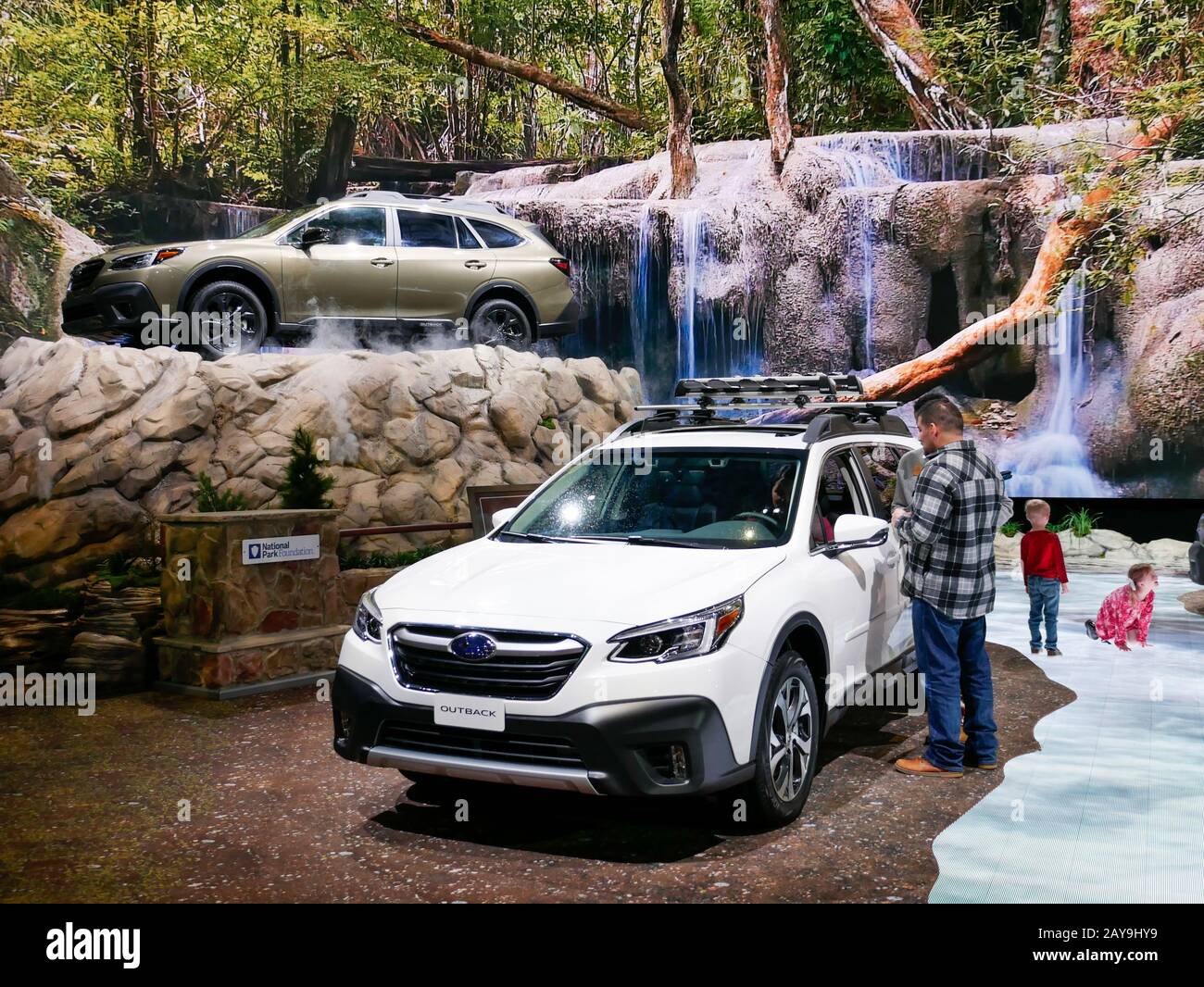 Chicago, Illinois, Stati Uniti. 13 Febbraio 2020. Mostra Di Subaru, Chicago Auto Show. Foto Stock