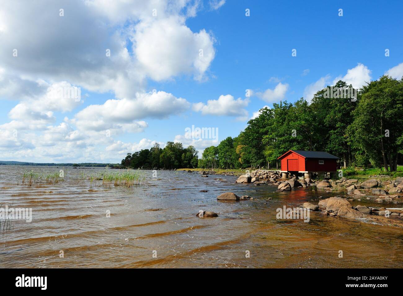 Lago in Svezia Foto Stock