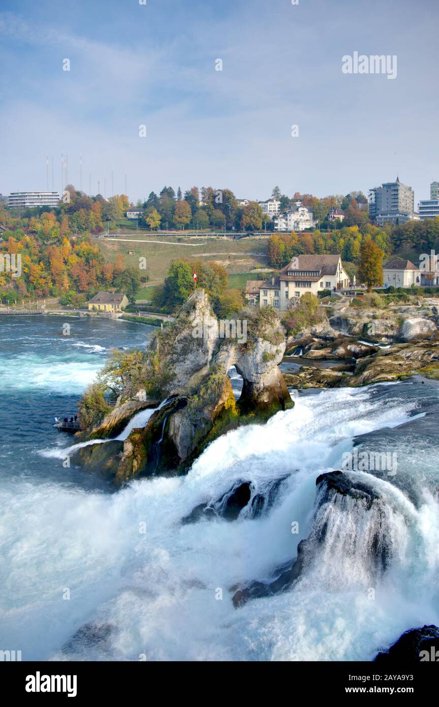 Rhinefall di Schaffhausen, Svizzera Foto Stock