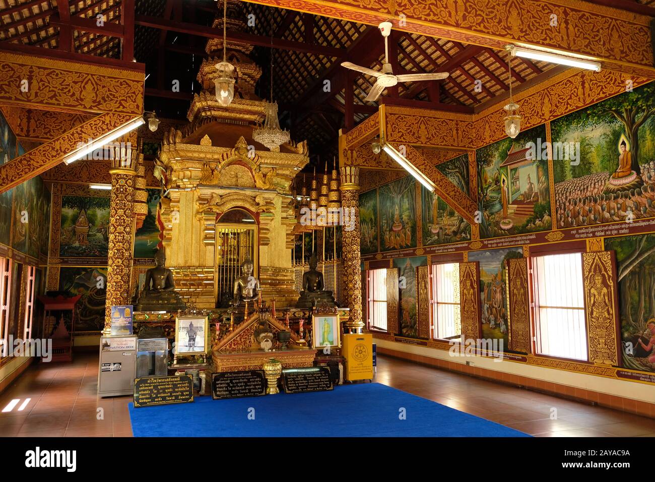 Chiang Mai Thailandia - Tempio Chiang Man Sala Meditazione Foto Stock