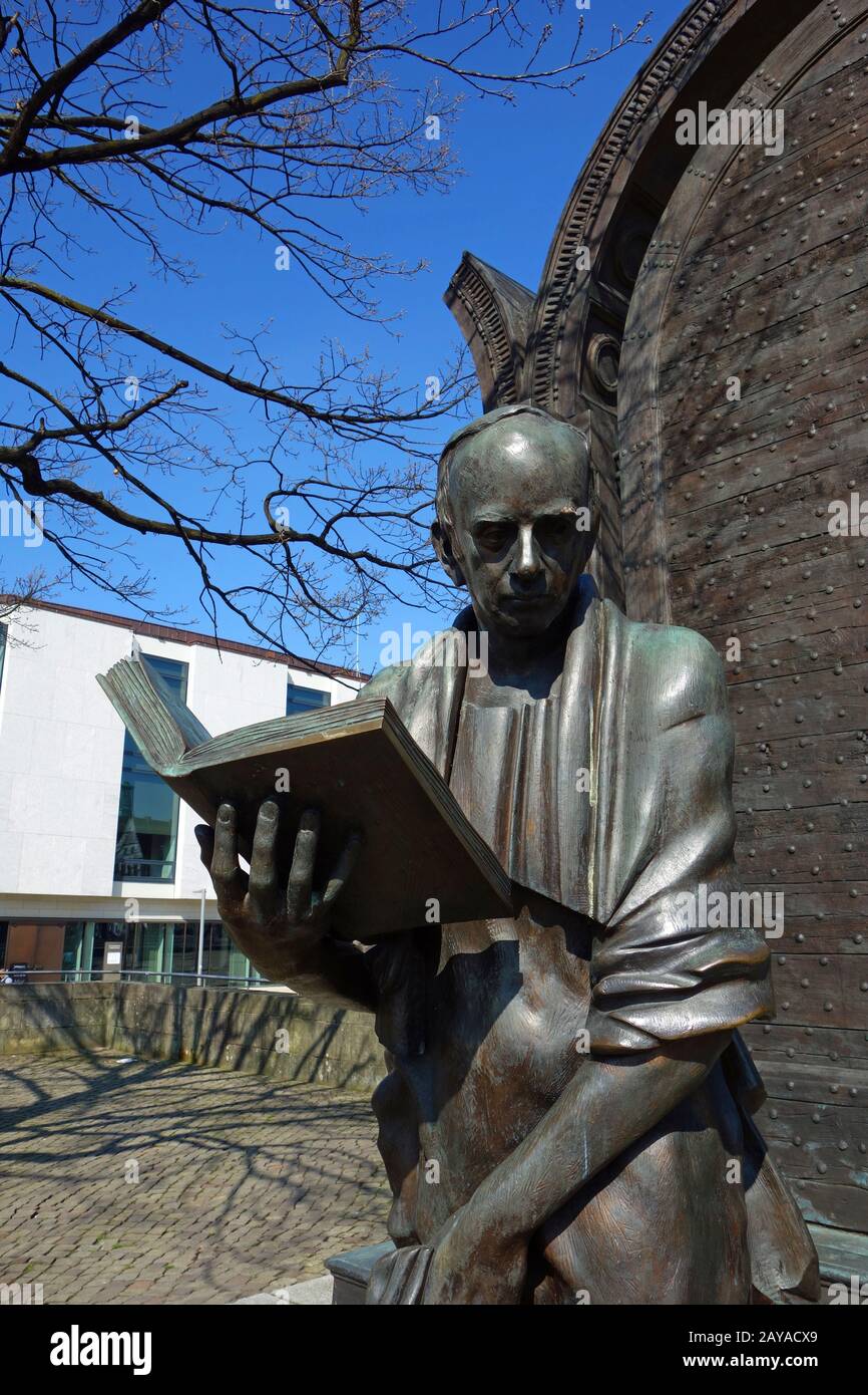 Monumento al Goettingen Seven ad Hannover Foto Stock