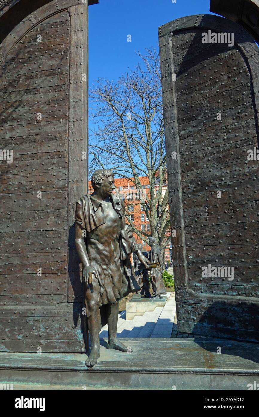 Monumento al Goettingen Seven ad Hannover Foto Stock