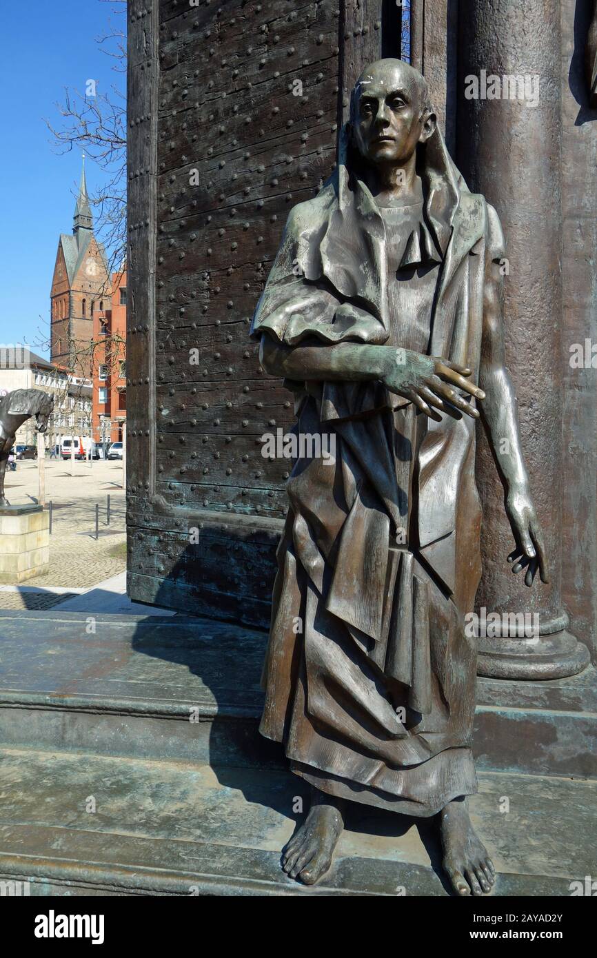 Monumento al Goettingen Seven ad Hannover Foto Stock