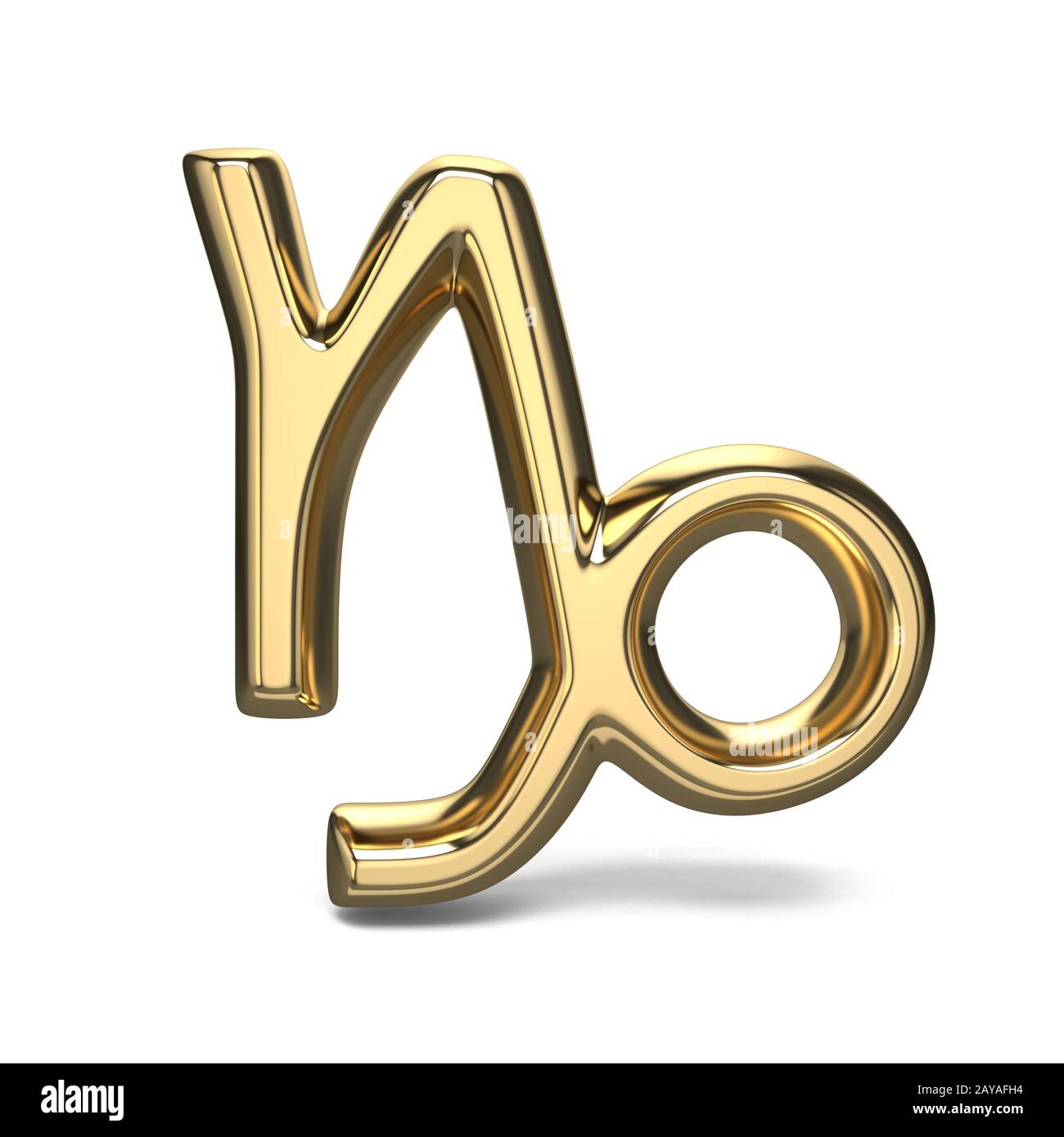 Segno zodiacale d'oro CAPRICORN 3D Foto Stock
