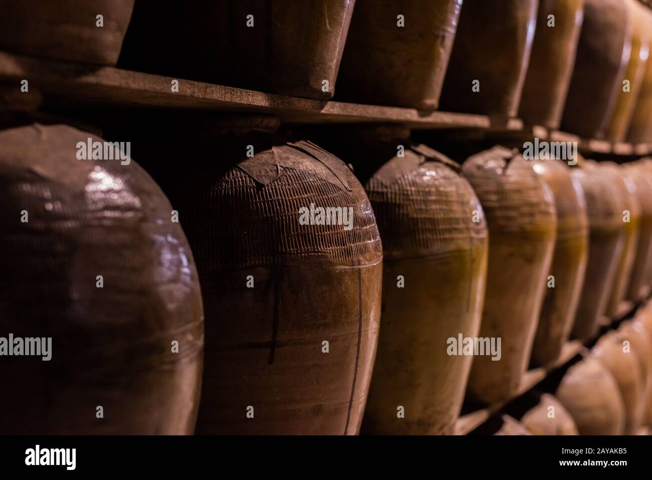 file di bevande alcoliche fermentate Foto Stock