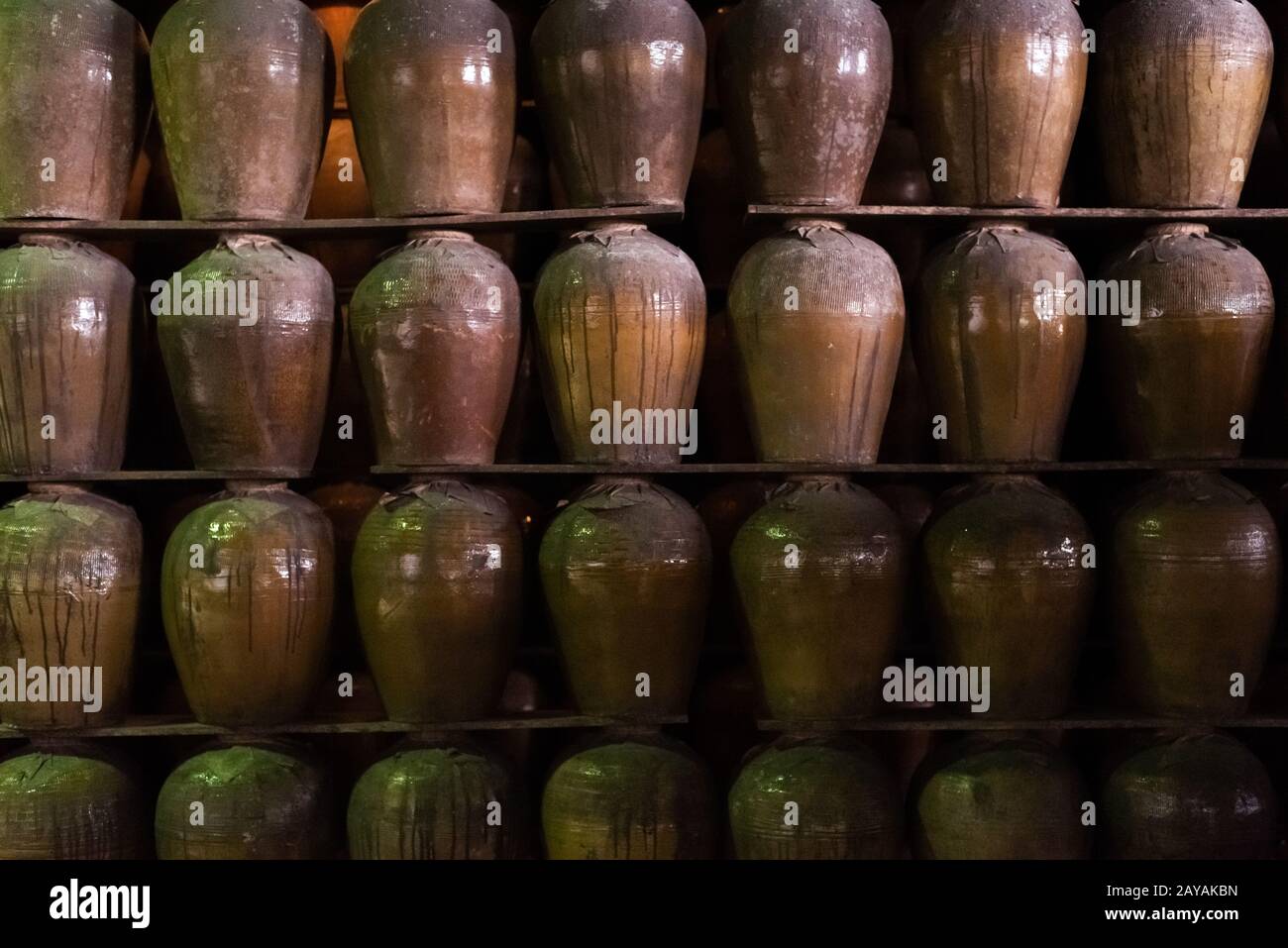 file di bevande alcoliche fermentate Foto Stock