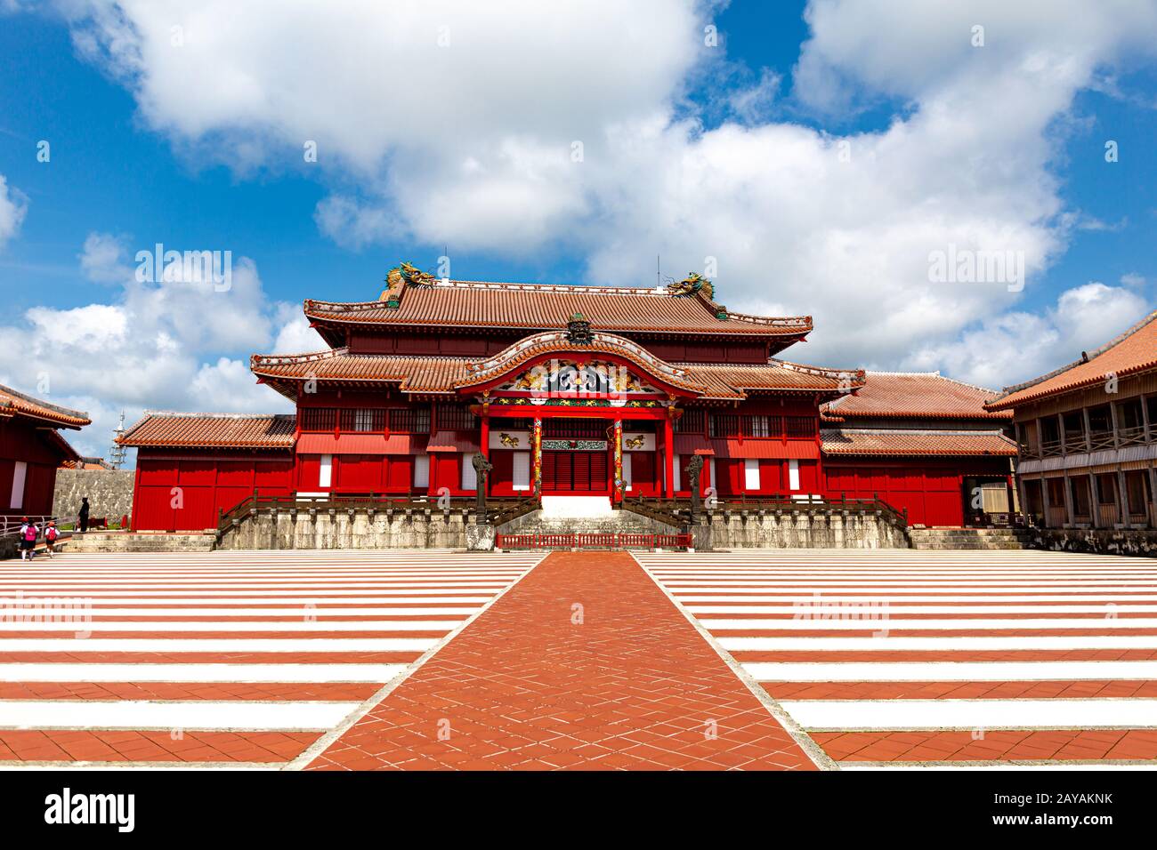 Il Castello di Shuri, Naha , Okinawa, in Giappone. Uno del famoso castello di Okinawa. Foto Stock