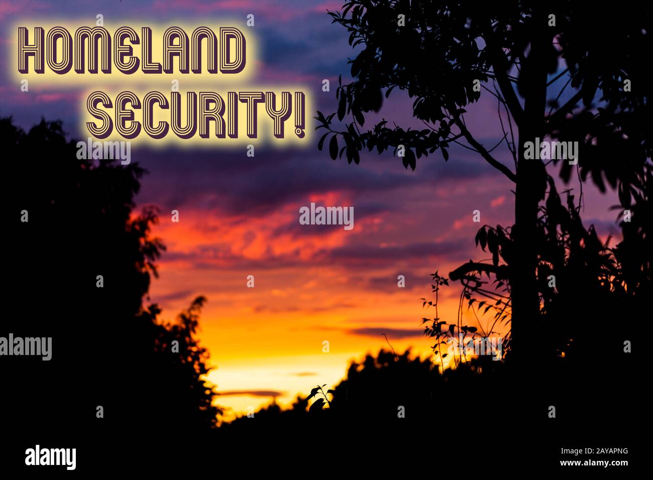 Testo per la scrittura di parole Homeland Security. Concetto di business per l'agenzia federale progettato per proteggere gli Stati Uniti contro le minacce Beautiful s. Foto Stock