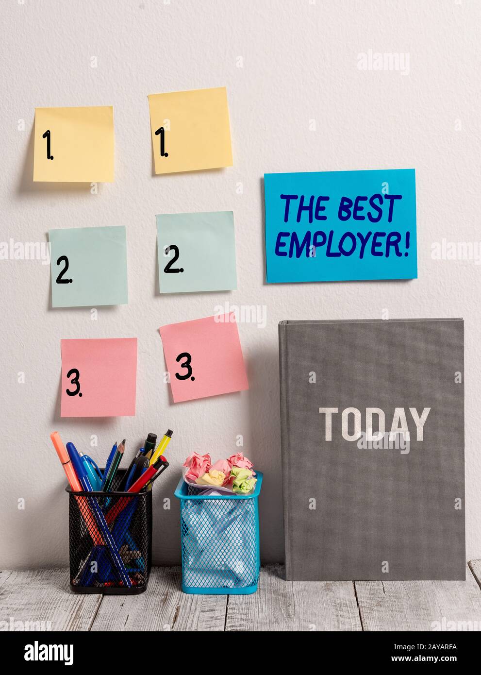 Segno di testo che mostra il miglior datore di lavoro. Ambiente di lavoro creato da una foto concettuale che mostra la sensazione di essere ascoltati e potenziati. Foto Stock