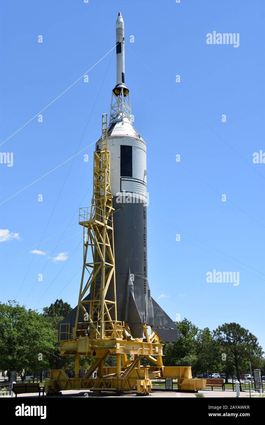 Little Joe II al Rocket Park presso lo Space Center di Houston, Texas Foto Stock