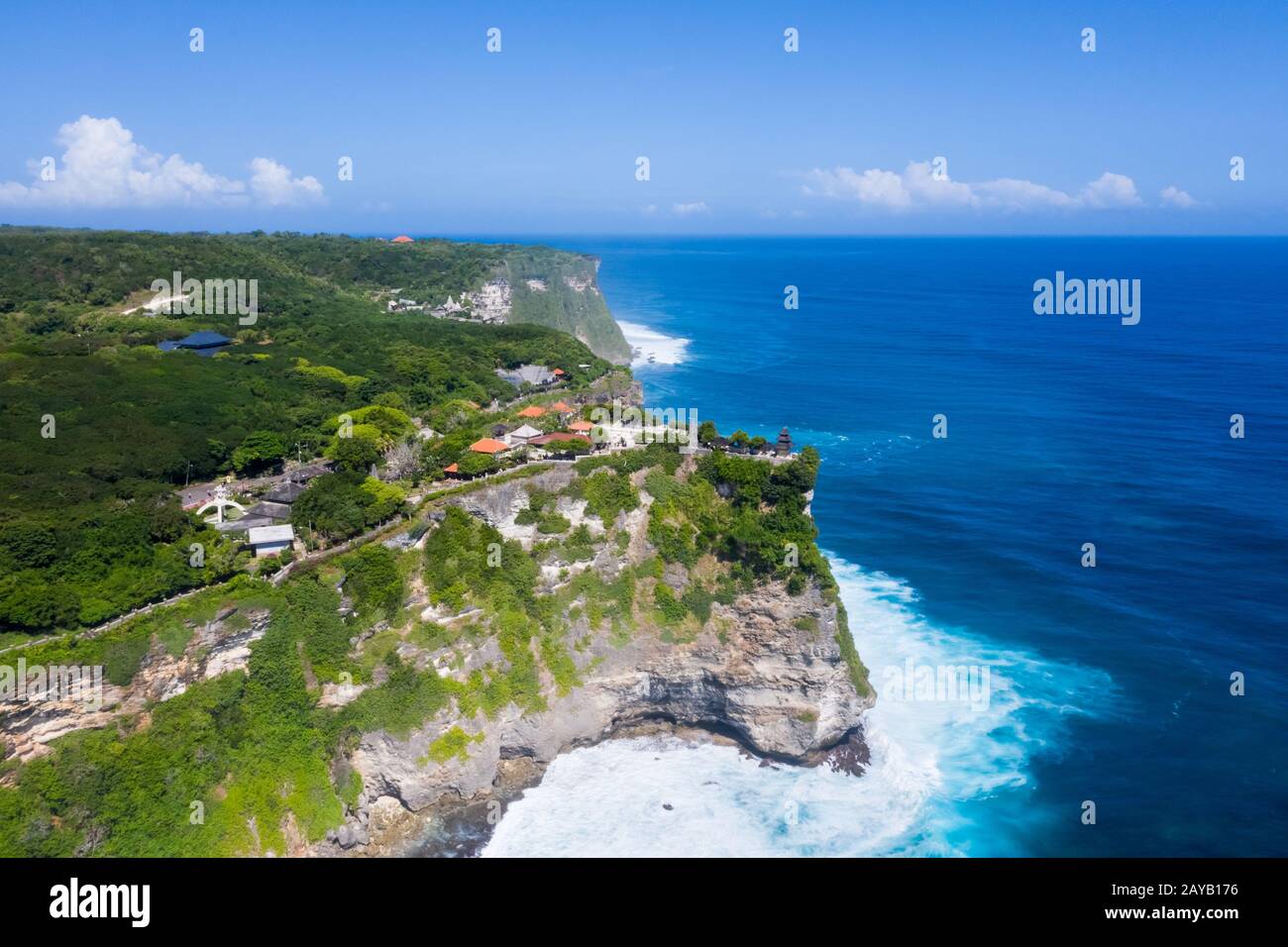 vista aerea dello splendido paesaggio dell'isola di bali Foto Stock