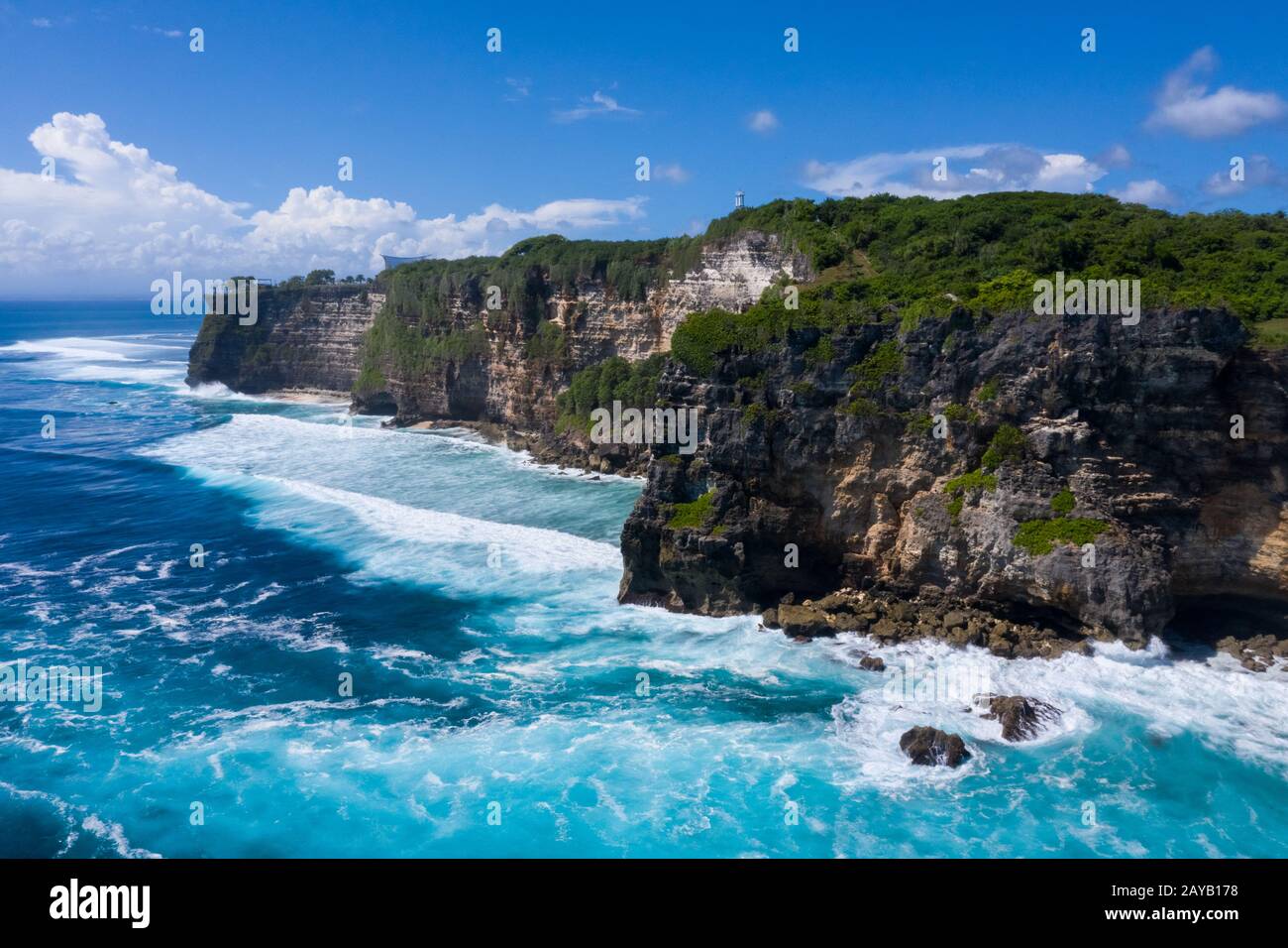 splendida vista mare sull'isola di bali Foto Stock