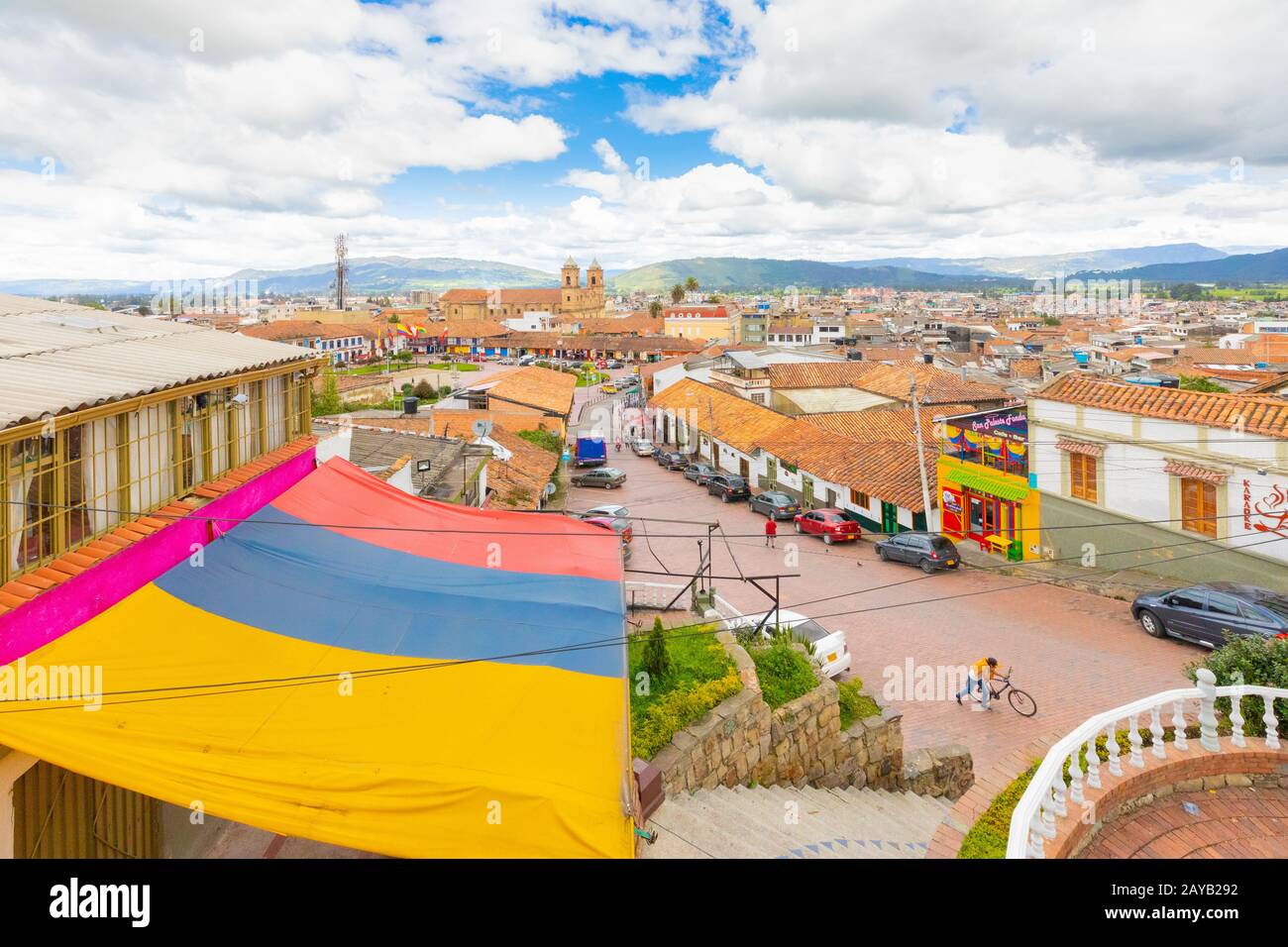 Colombia Zipaquira vista panoramica nel pomeriggio Foto Stock