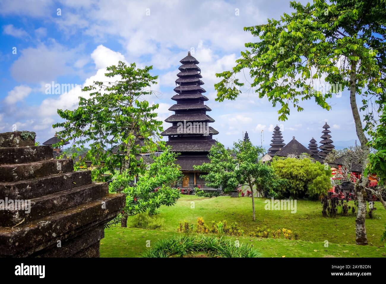 Tempio pura Besakih sul monte Agung, Bali, Indonesia Foto Stock