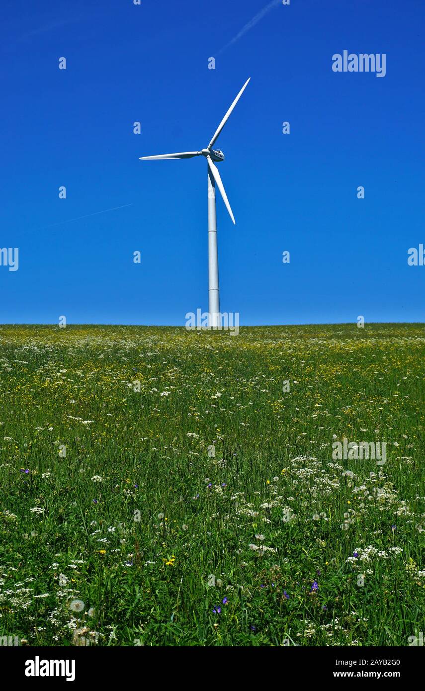 turbine eoliche; energia eolica; energia eolica; produzione di energia; Foto Stock