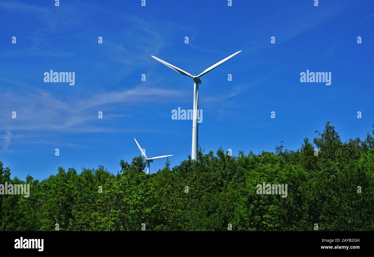 turbine eoliche; energia eolica; energia eolica; produzione di energia; Foto Stock