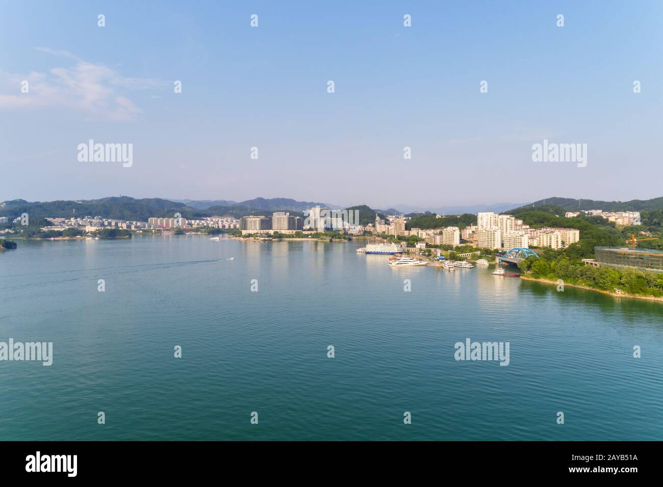 hangzhou thousand island lake e scenario della contea Foto Stock