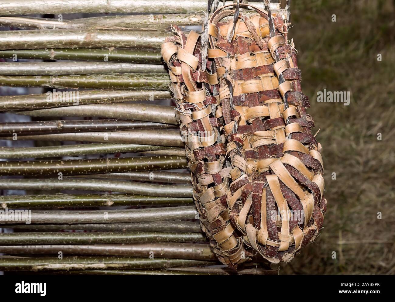 Scarpe da bast - scarpe basse, comuni nei vecchi tempi per i contadini Foto Stock