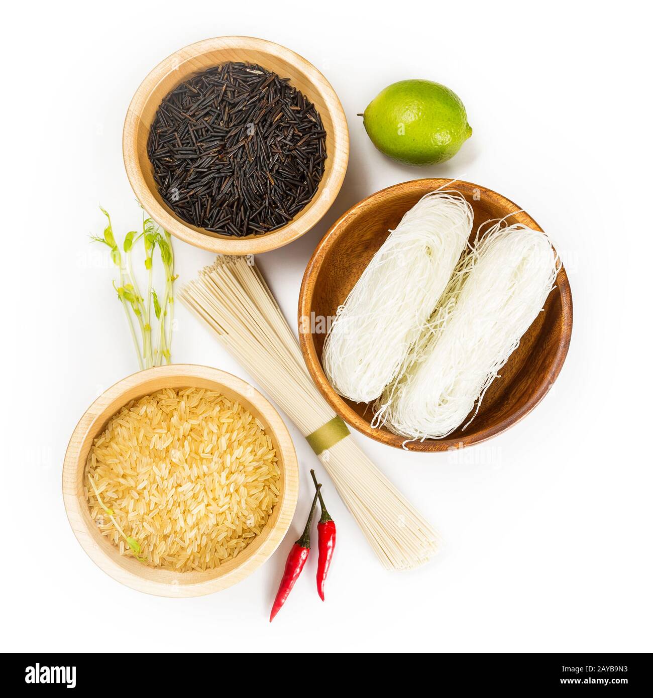 Ingredienti per la cucina asiatica Foto Stock