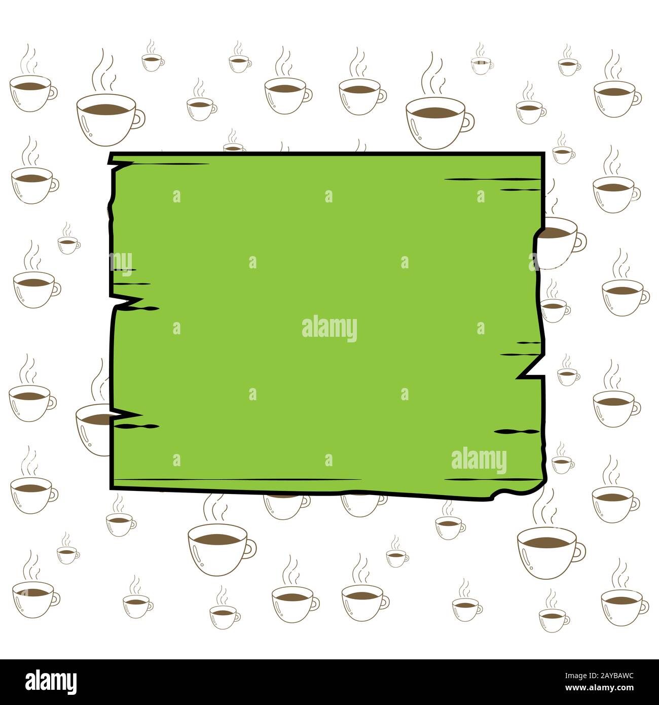 Legno quadro quadro segno vuoto cornice nero contorno fissato su superficie colorata. Struttura in legno con scanalature su scanalature colorate Foto Stock