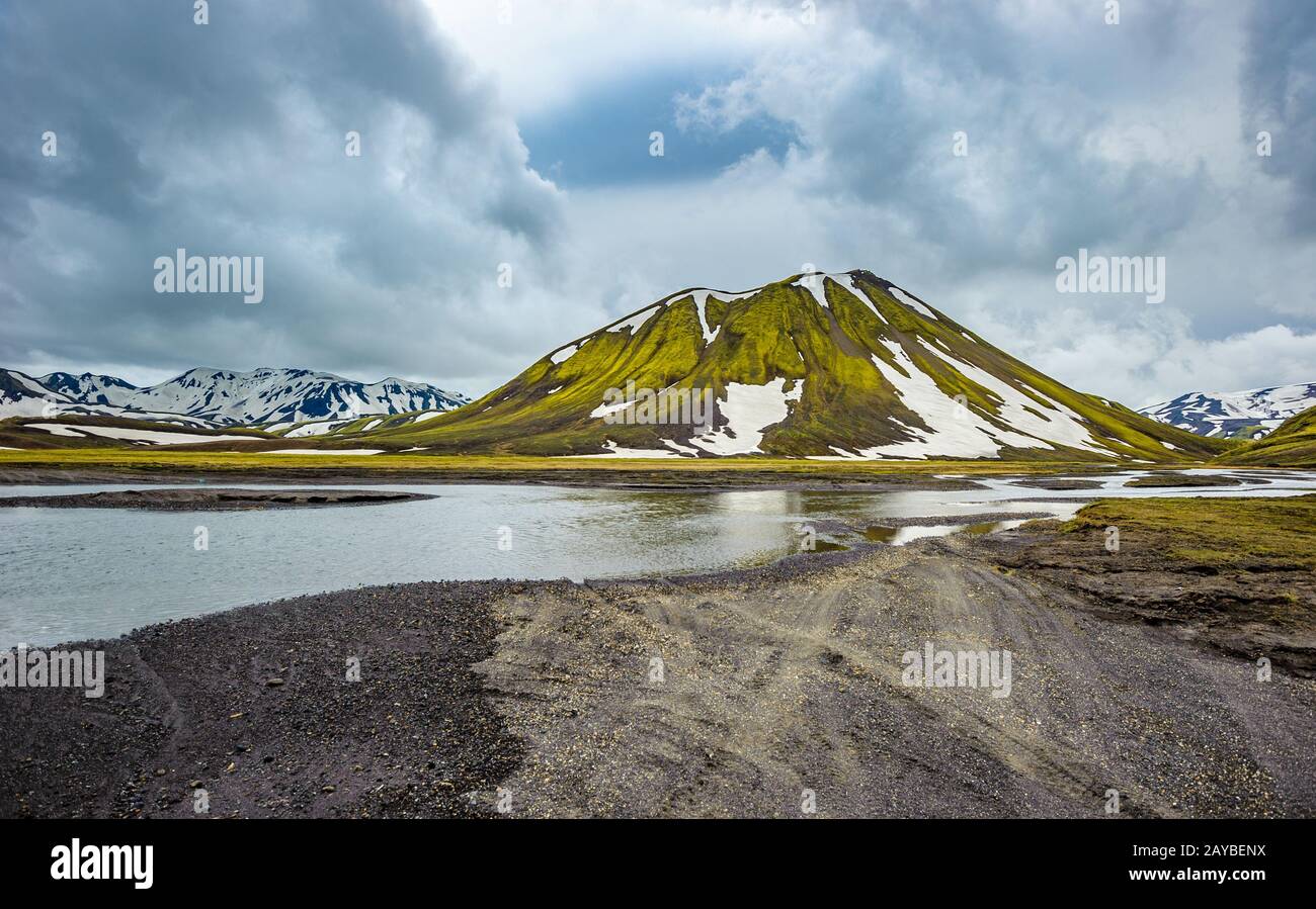 Scenic Area Altopiano di Landmannalaugar, Islanda Foto Stock