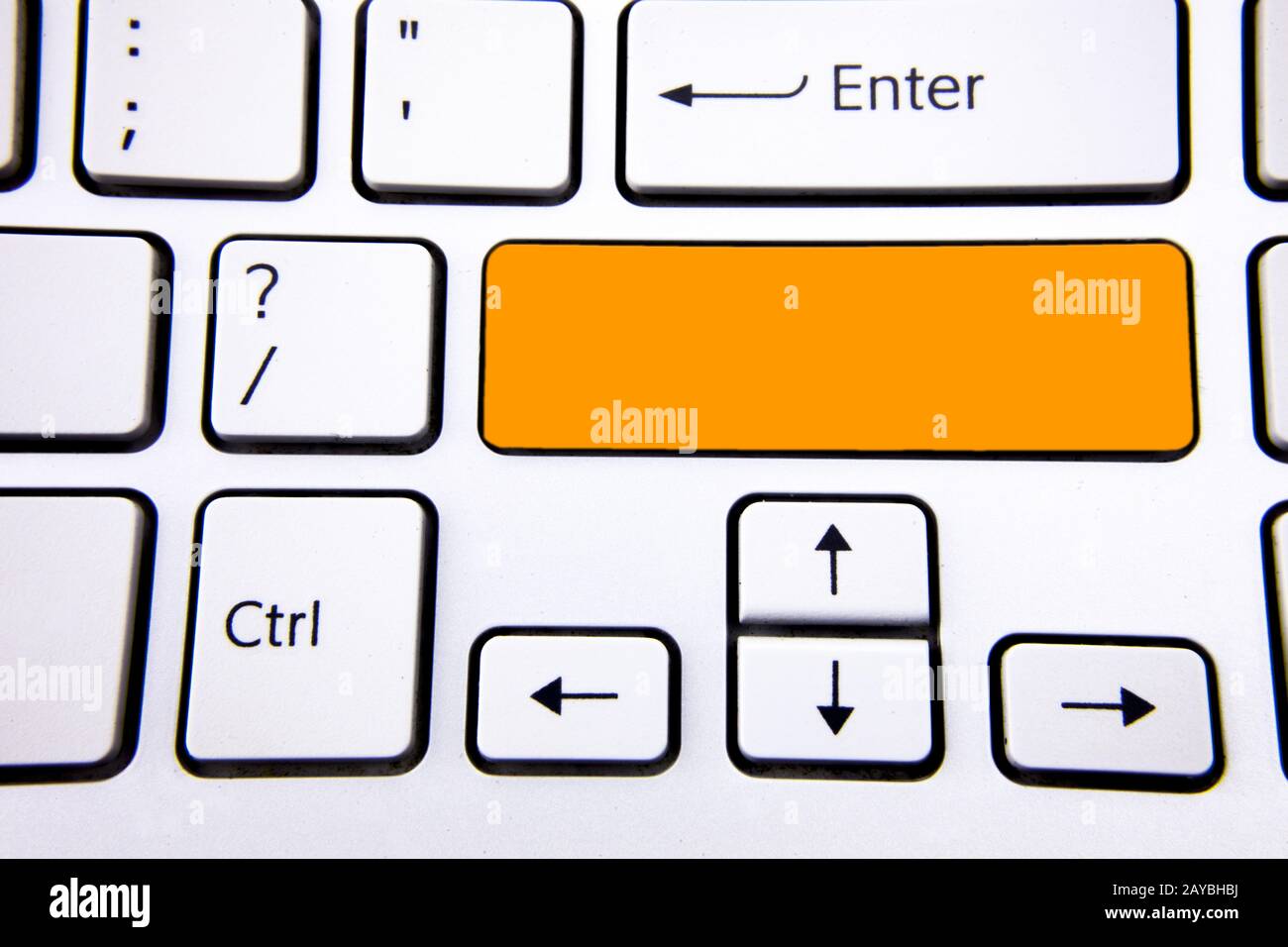 Design business Concept testo vuoto per banner Web materiale promozionale modello modello Keyboard Key intention create text Foto Stock