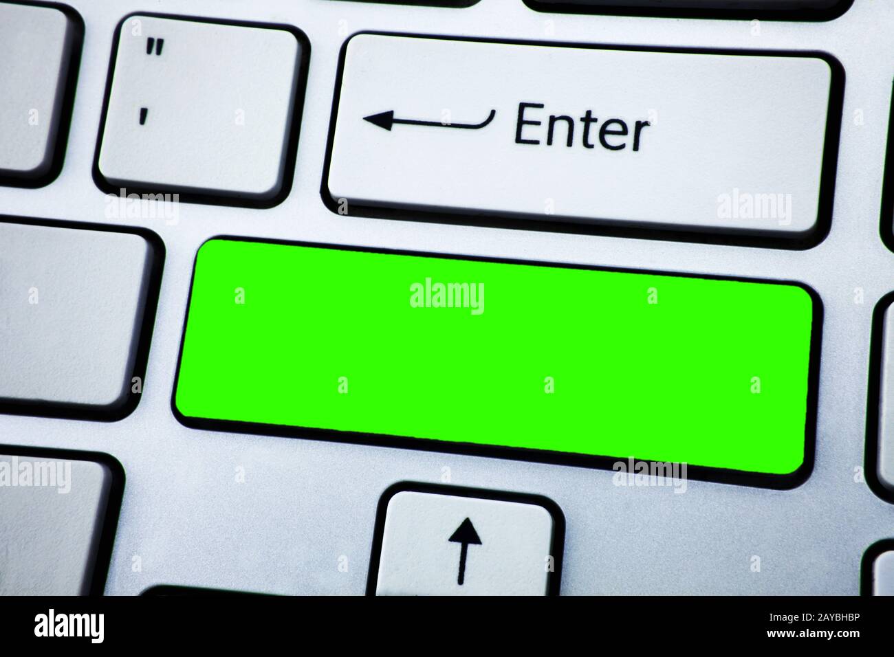 Design business Concept testo vuoto per banner Web materiale promozionale modello modello Keyboard Key intention create text Foto Stock