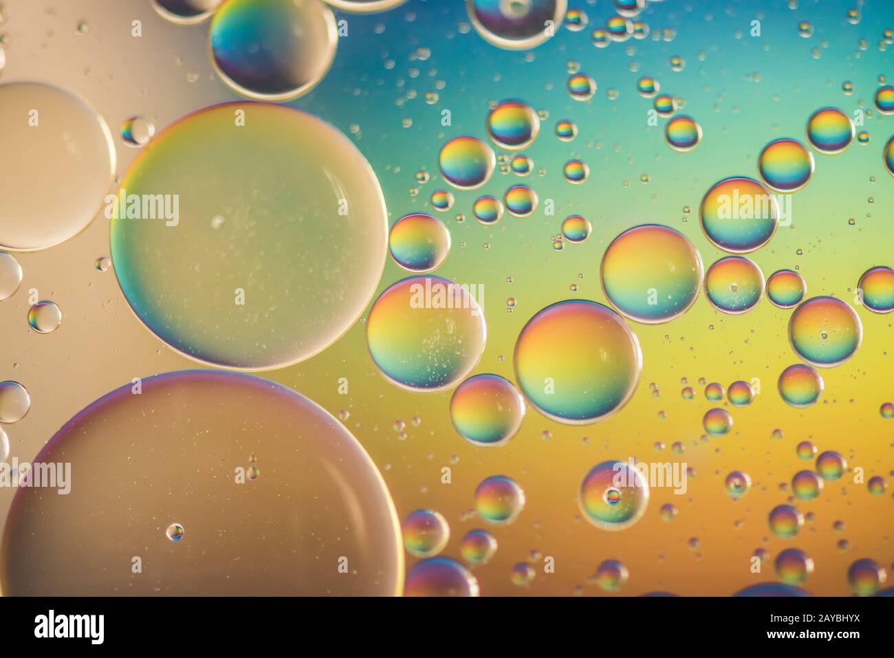 Rainbow sfondo astratto foto fatta con olio e acqua e sapone Foto Stock