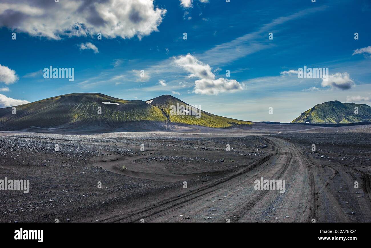 Scenic Area Altopiano di Landmannalaugar, Islanda Foto Stock