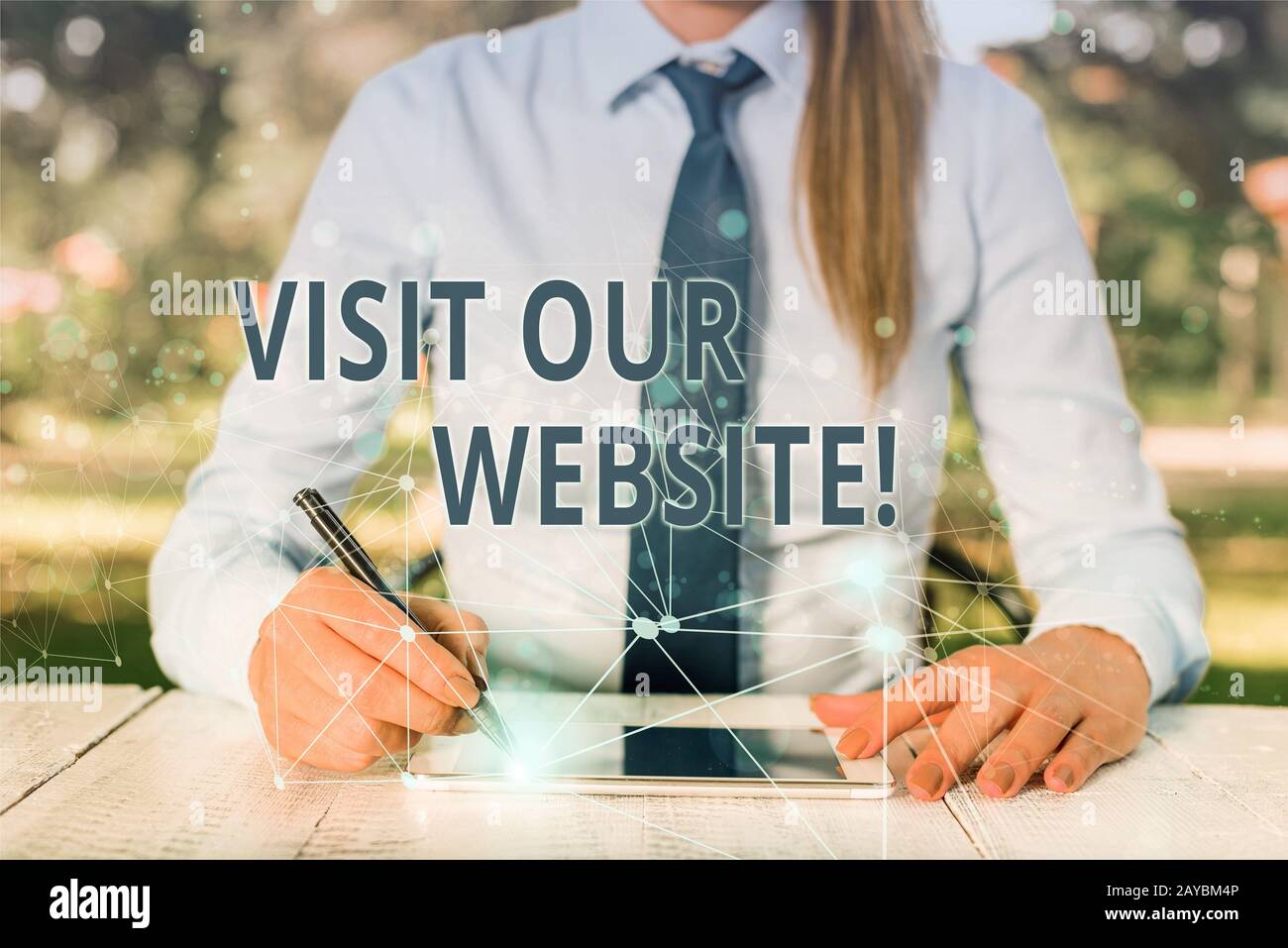 Scrittura concettuale della mano che mostra visitare il nostro Web site. Foto di affari che mostra il visitatore che arriva al sito web e procede a bro Foto Stock