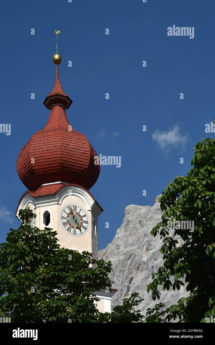 Chiesa parrocchiale, Ehrwald, Austria, Tirolo Foto Stock