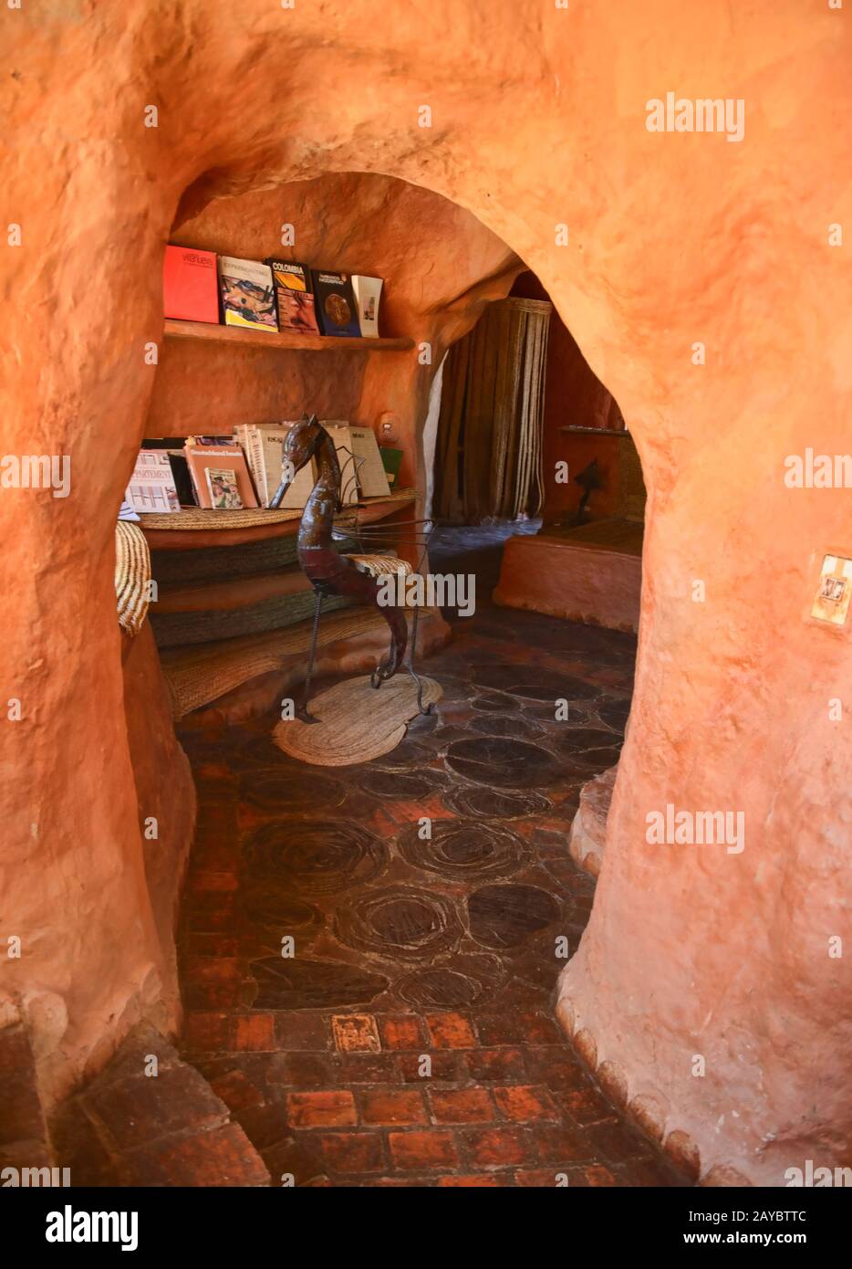 L'unica casa Terracota, interamente in argilla cotta, Villa de Leyva, Boyaca, Colombia Foto Stock