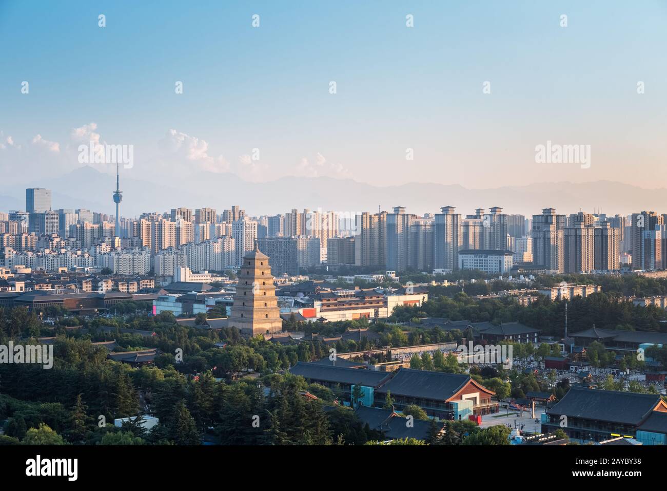 bella xi 'an al crepuscolo Foto Stock