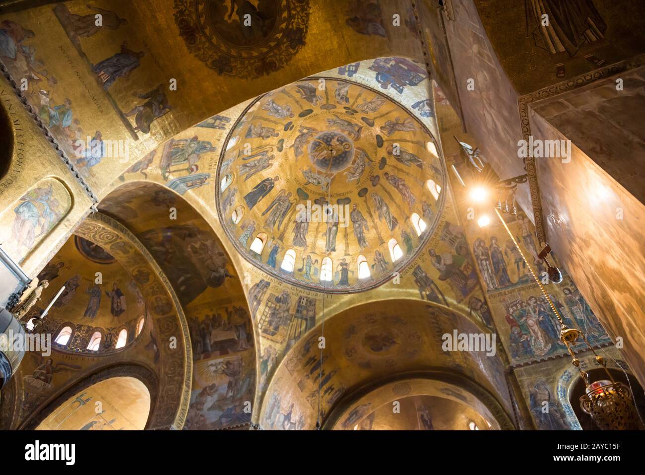 Interno della Basilica di San Marco a Venezia Foto Stock